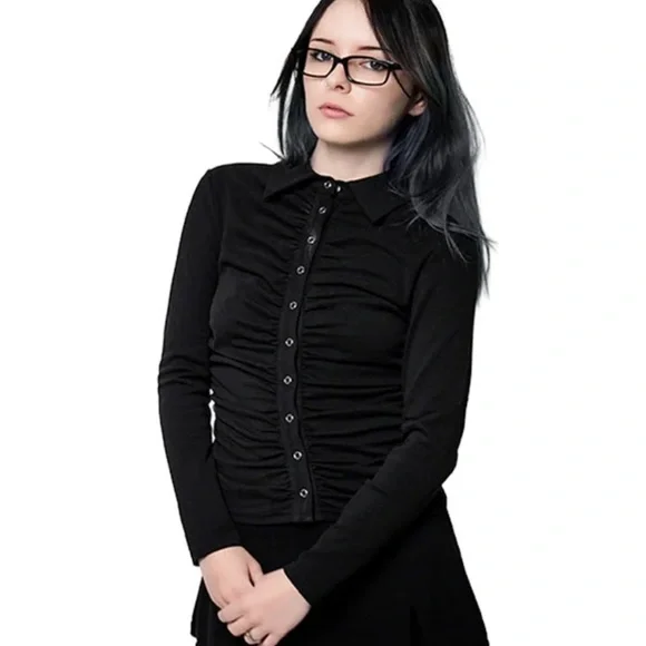 Forest Ink Carrie Button Up Top - Picture 5 of 9